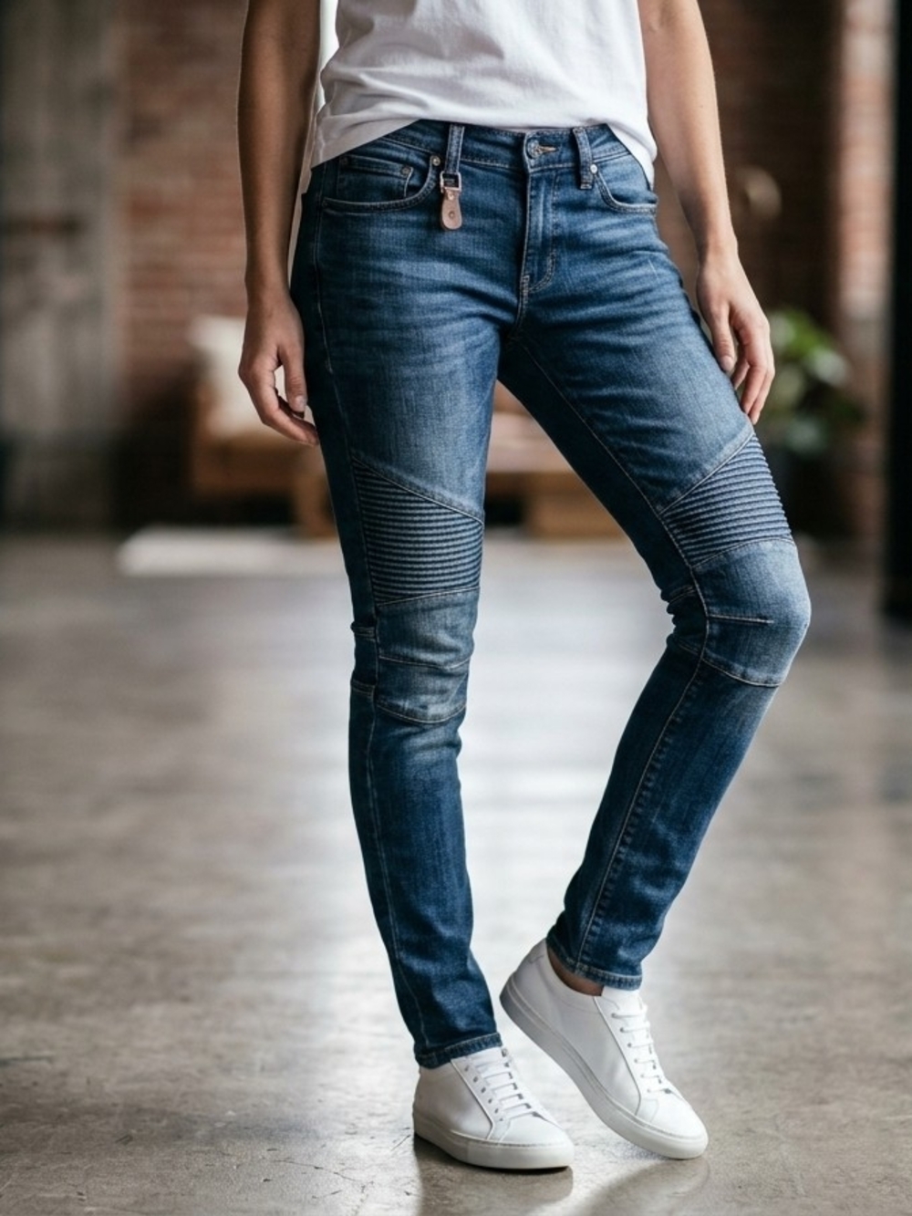 Express Grunge Moto Skinny Jeans